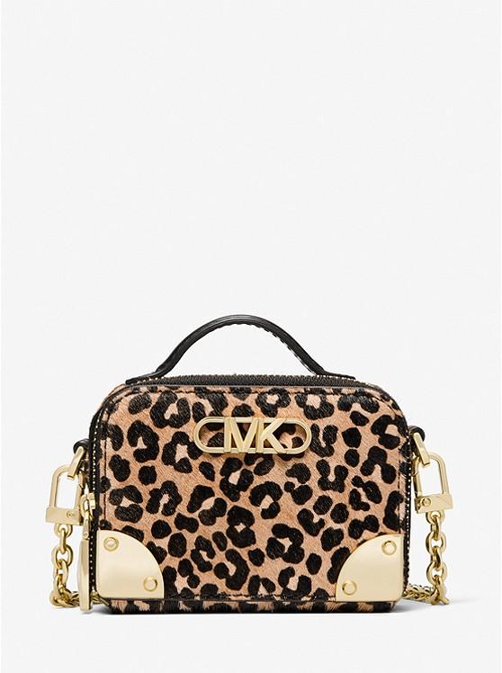 Túi Michael Kors Estelle Micro Leopard Print Calf Hair Crossbody Bag Nữ Da Báo