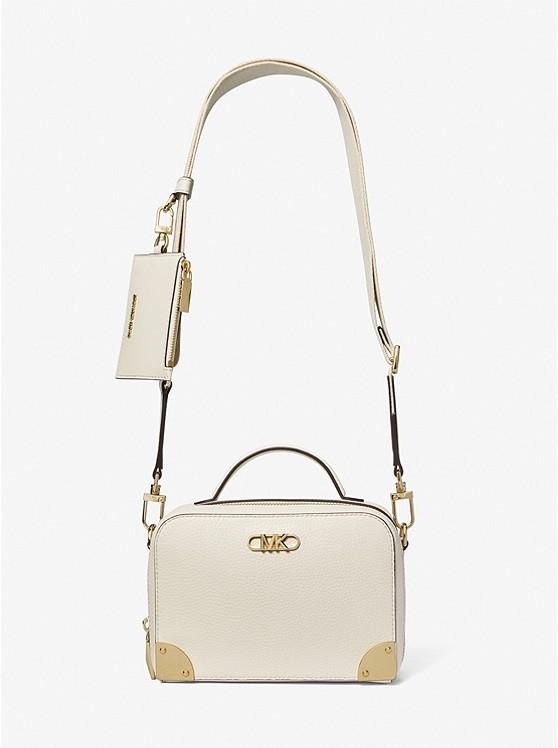 Túi Michael Kors Estelle Small Pebbled Leather Satchel Nữ Kem