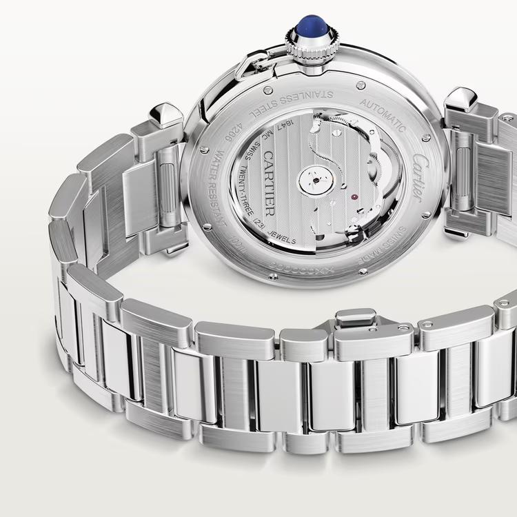 Đồng Hồ Cartier Pasha De Cartier Watch Nam Bạc Đen