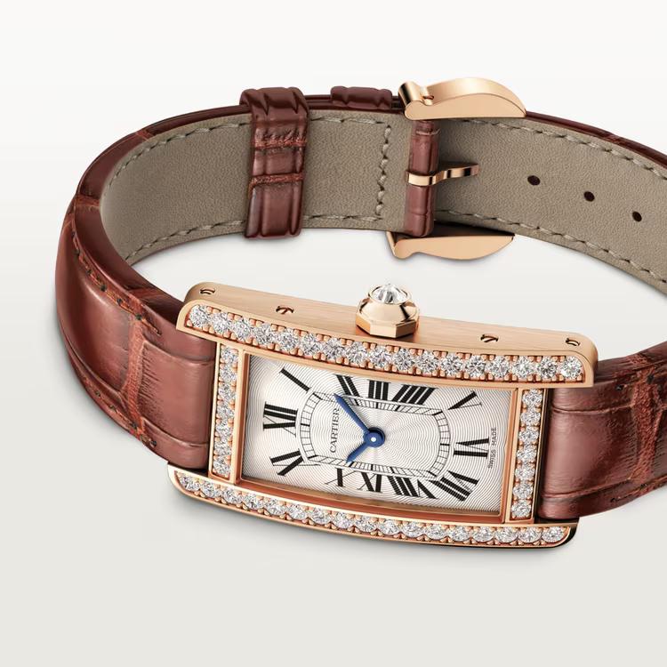 Đồng Hồ Cartier Tank Américaine Watch Nữ Nâu