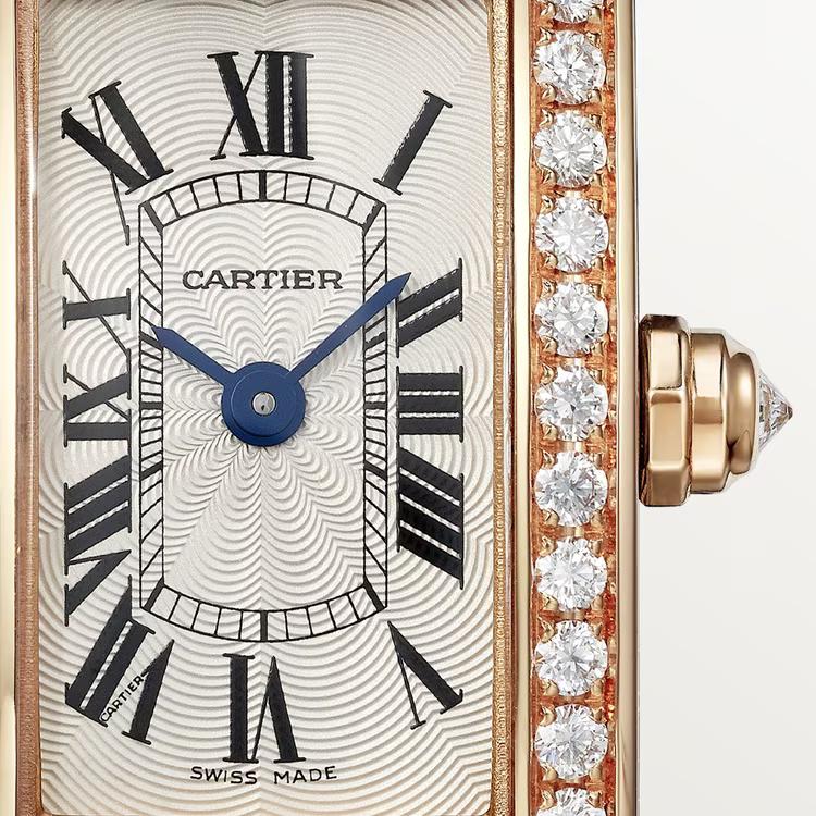 Đồng Hồ Cartier Tank Américaine Watch Nữ Hồng