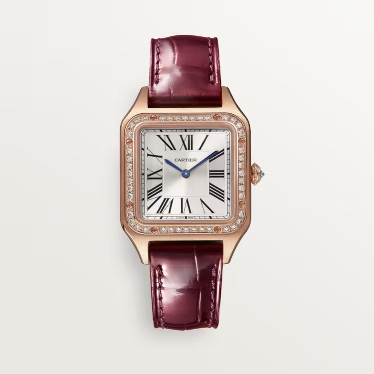 Đồng Hồ Cartier Santos-Dumont Watch Nữ Đỏ