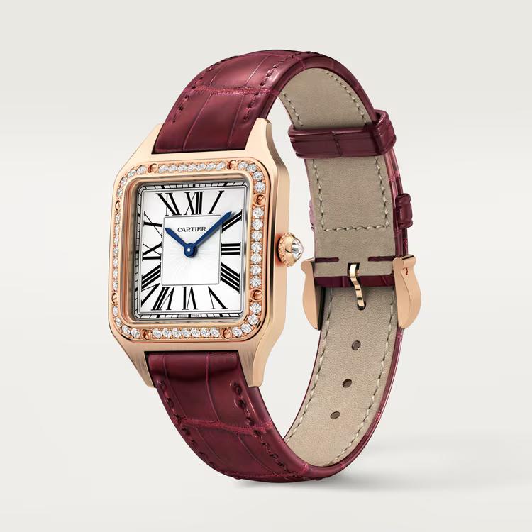 Đồng Hồ Cartier Santos-Dumont Watch Nữ Đỏ