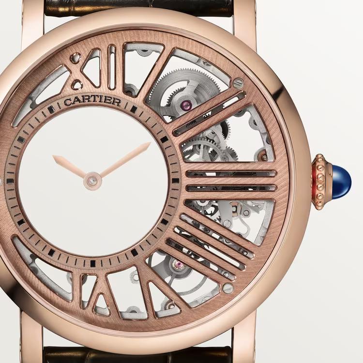 Đồng Hồ Cartier Rotonde De Cartier Watch Nam Hồng Đen