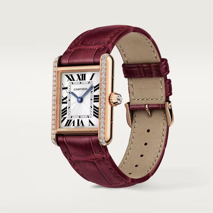 Đồng Hồ Cartier Tank Louis Cartier Watch Nữ Đỏ