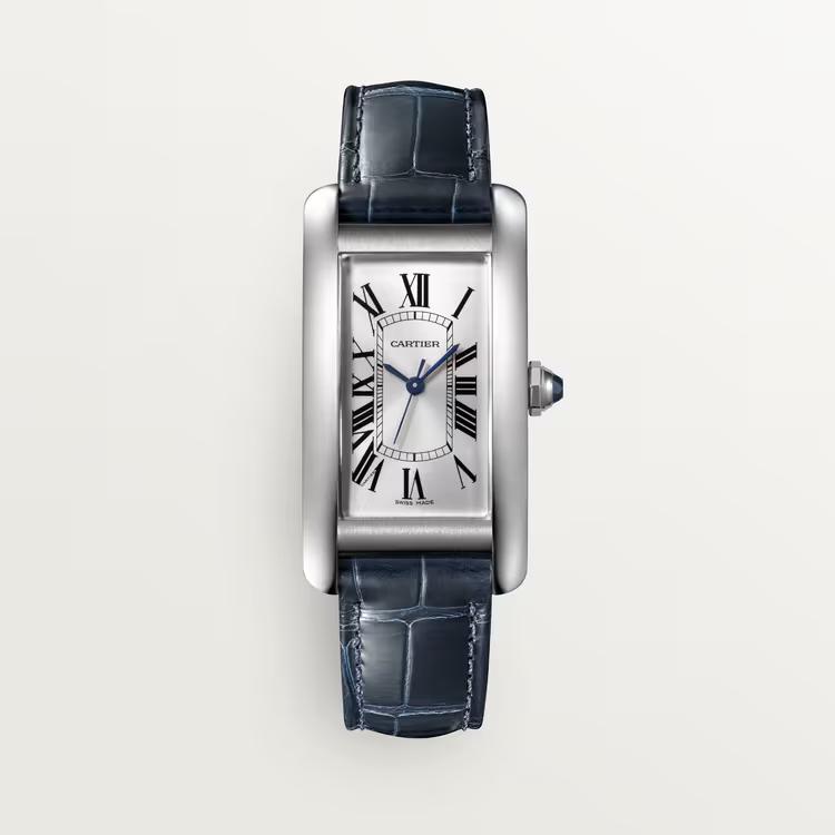 Đồng Hồ Cartier Tank Américaine Watch Nữ Xanh Dương