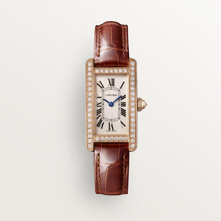 Đồng Hồ Cartier Tank Américaine Watch Nữ Nâu