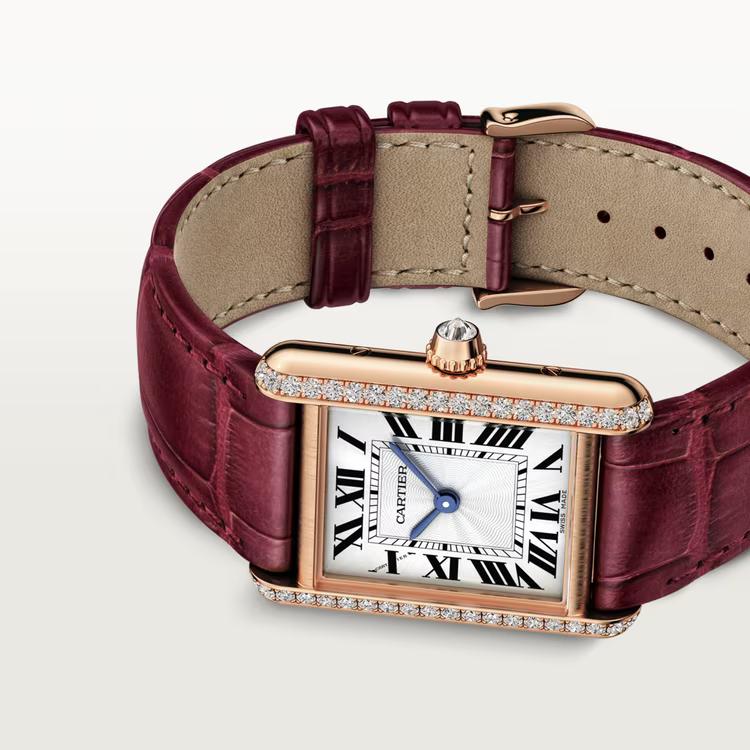 Đồng Hồ Cartier Tank Louis Cartier Watch Nữ Đỏ