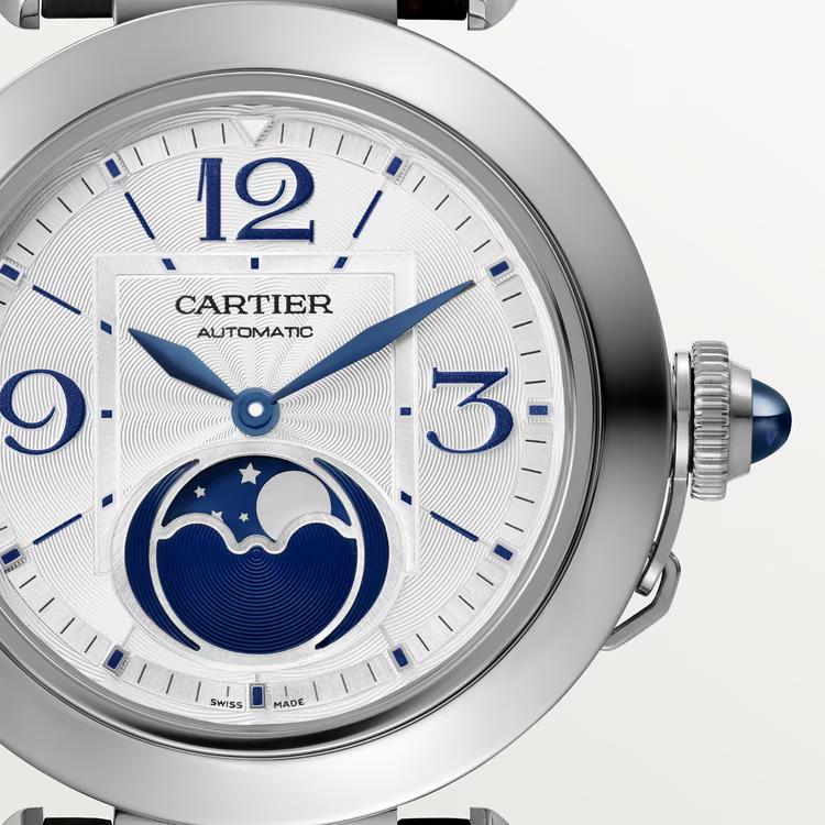 Đồng Hồ Cartier Pasha De Cartier Watch Nam Trắng Xanh Dương