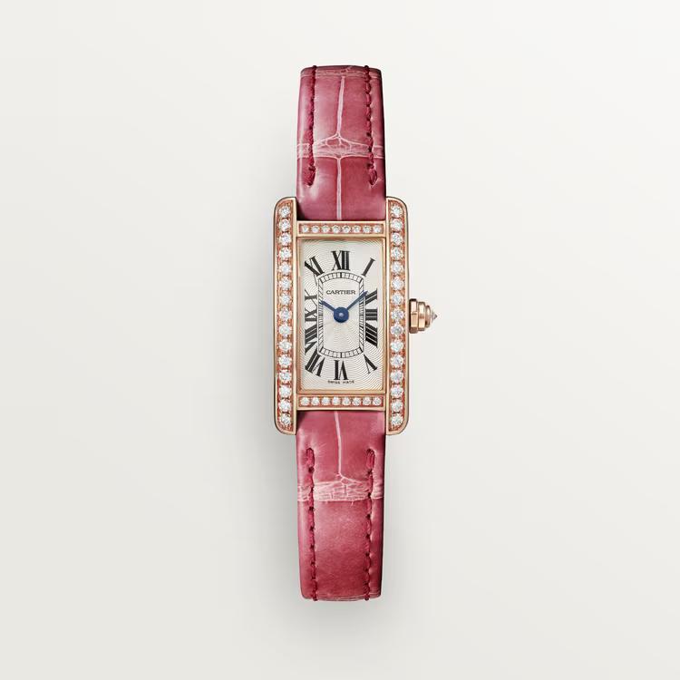 Đồng Hồ Cartier Tank Américaine Watch Nữ Hồng