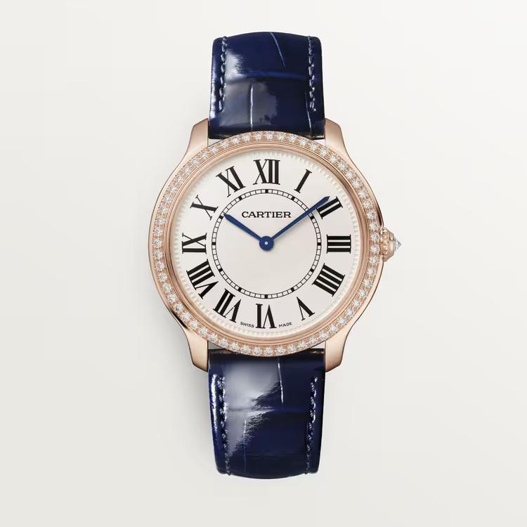 Đồng Hồ Cartier Ronde Louis Cartier Watch Nữ Xanh Dương