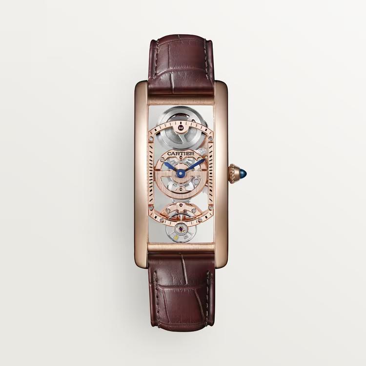 Đồng Hồ Cartier Tank Cintrée Watch Nam Nâu