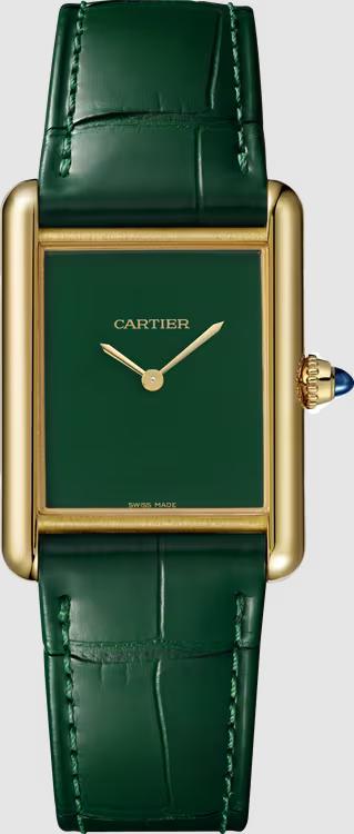 Đồng Hồ Cartier Tank Louis Cartier Watch Nam Xanh Lá