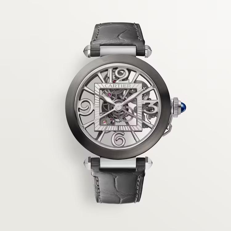 Đồng Hồ Cartier Pasha De Cartier Watch Nam Xám Bạc