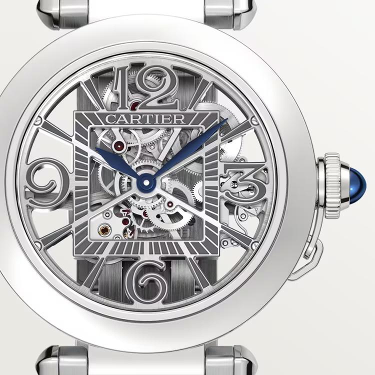 Đồng Hồ Cartier Pasha De Cartier Watch Nam Bạc