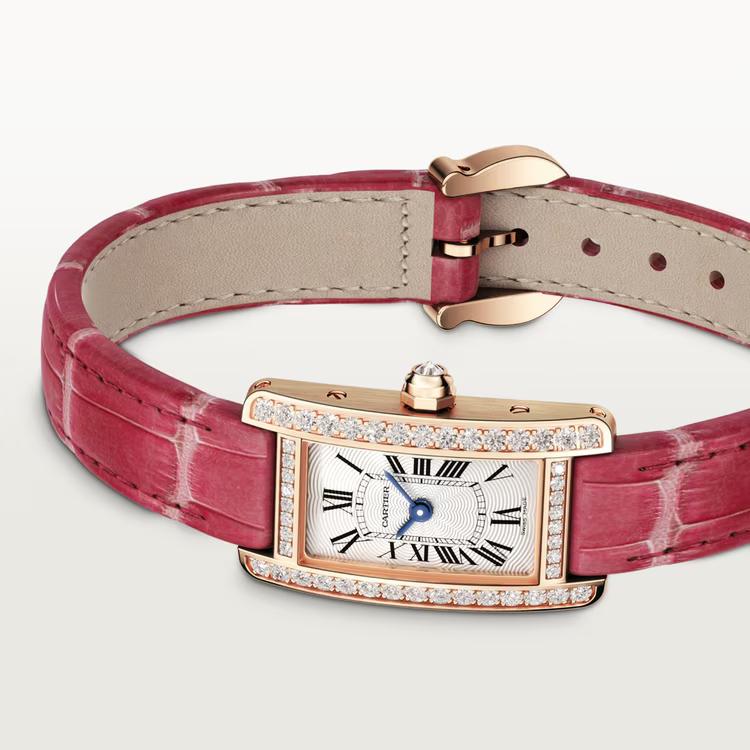 Đồng Hồ Cartier Tank Américaine Watch Nữ Hồng