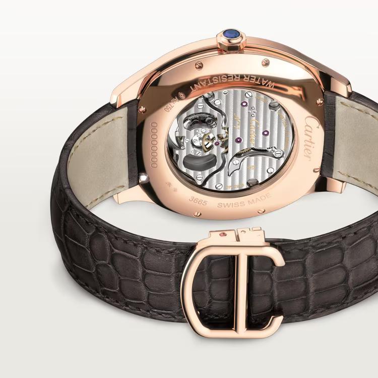 Đồng Hồ Cartier Drive De Cartier Flying Tourbillon Watch Nam Nâu Hồng