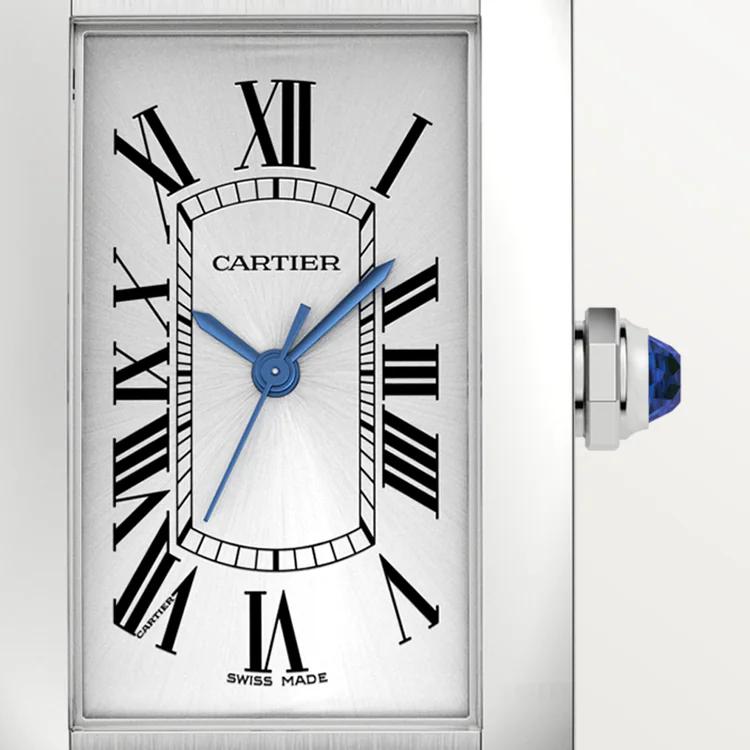 Đồng Hồ Cartier Tank Américaine Watch Nữ Xanh Dương