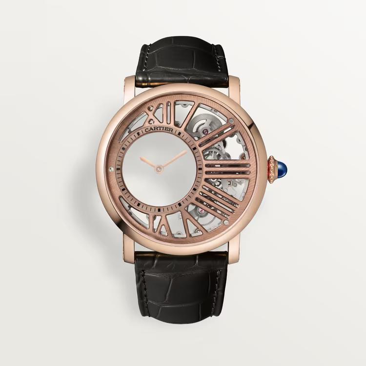 Đồng Hồ Cartier Rotonde De Cartier Watch Nam Hồng Đen