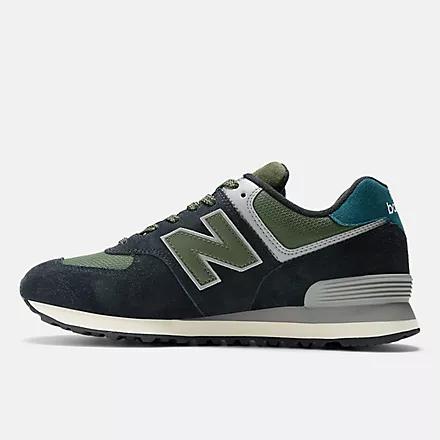 Giày New Balance 574 Nữ Đen Xanh Lá