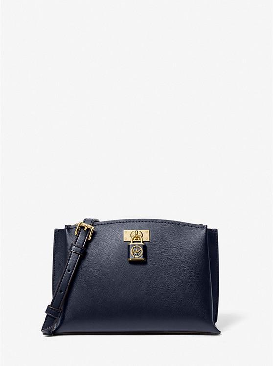 Túi Michael Kors Ruby Medium Saffiano Leather Messenger Bag Nữ Xanh Navy