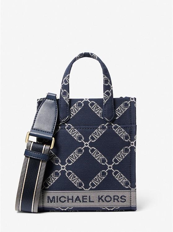 Túi Michael Kors Gigi Extra-Small Empire Logo Jacquard Crossbody Bag Nữ Xanh Navy