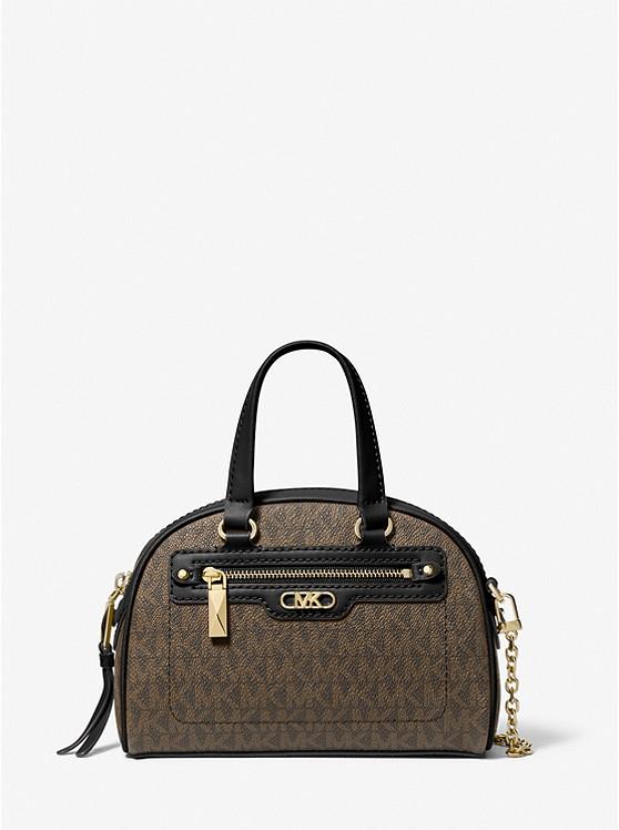 Túi Michael Kors Williamsburg Extra-Small Logo Crossbody Bag Nữ Nâu Đen