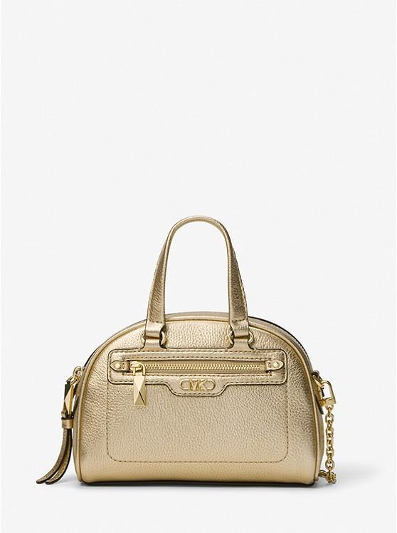 Túi Michael Kors Williamsburg Extra-Small Metallic Leather Crossbody Bag Nữ Vàng