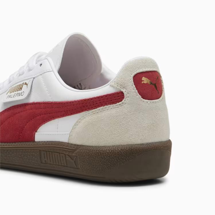 Giày Puma Palermo Leather Nam Xám Đỏ