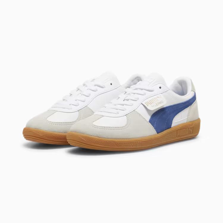 Giày Puma Palermo Leather Nam Xám Xanh Dương