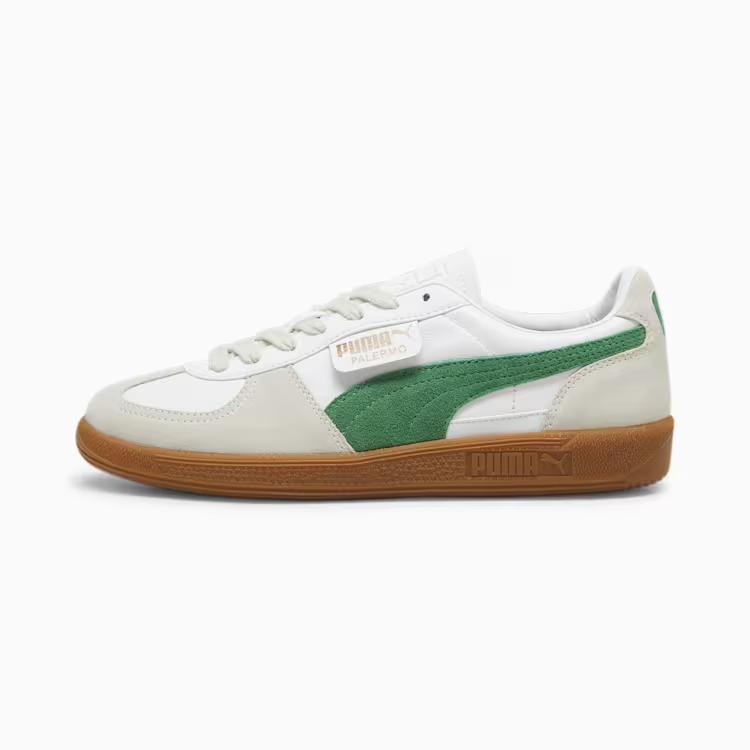 Giày Puma Palermo Leather Nam Xám Xanh Lá