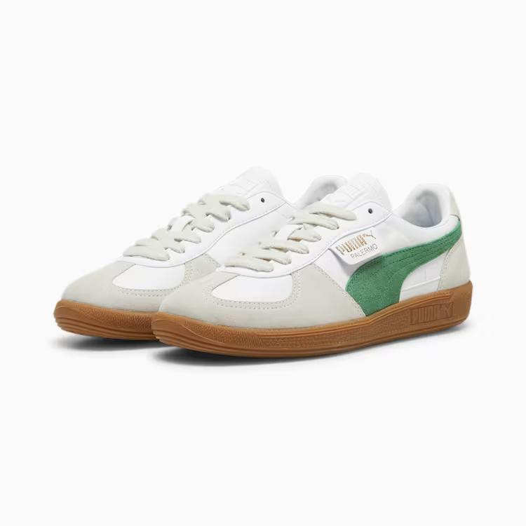 Giày Puma Palermo Leather Nam Xám Xanh Lá