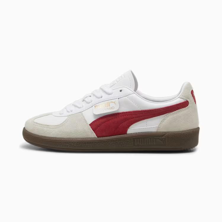 Giày Puma Palermo Leather Nam Xám Đỏ