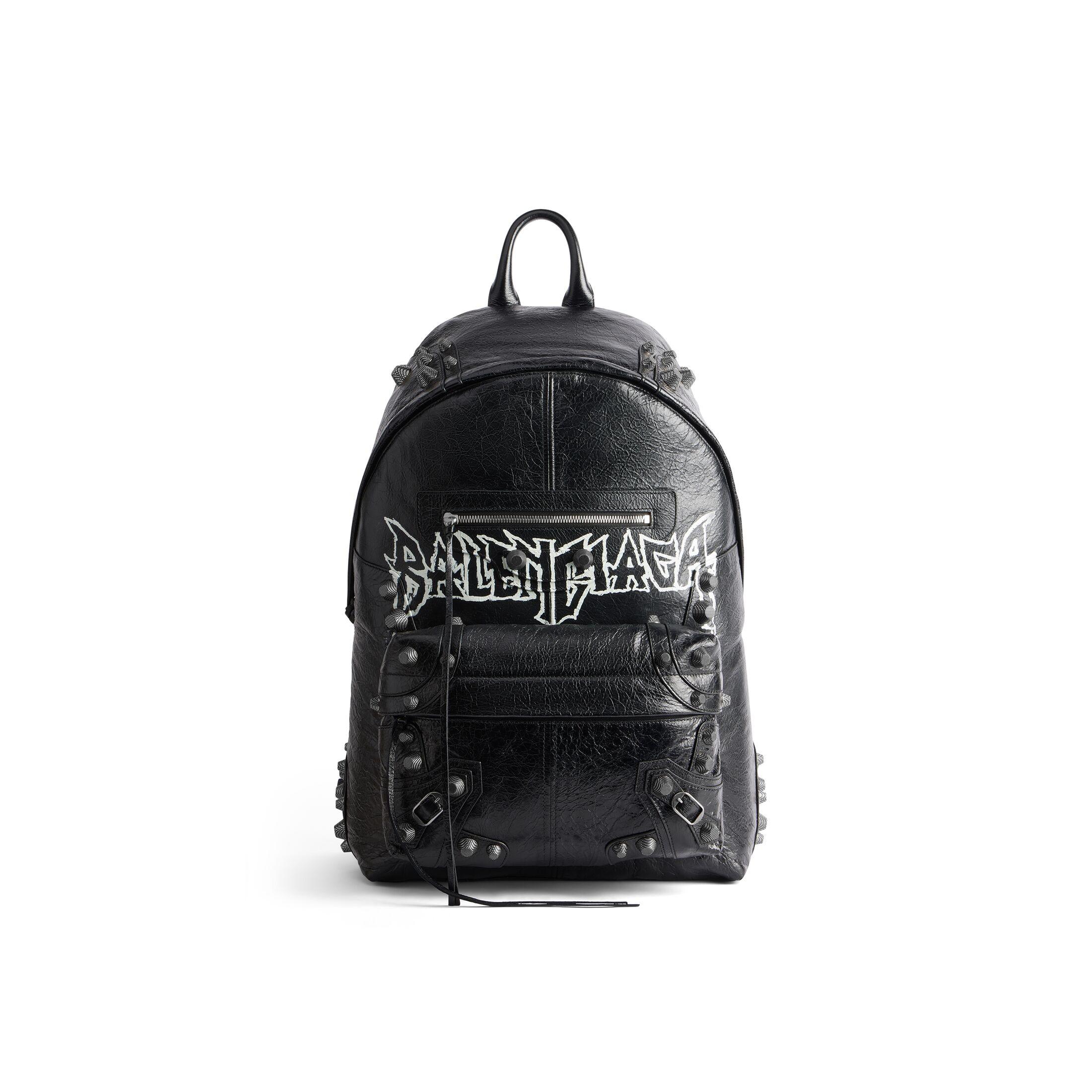 Túi Balenciaga Le Cagole Backpack Diy Metal Nam Đen