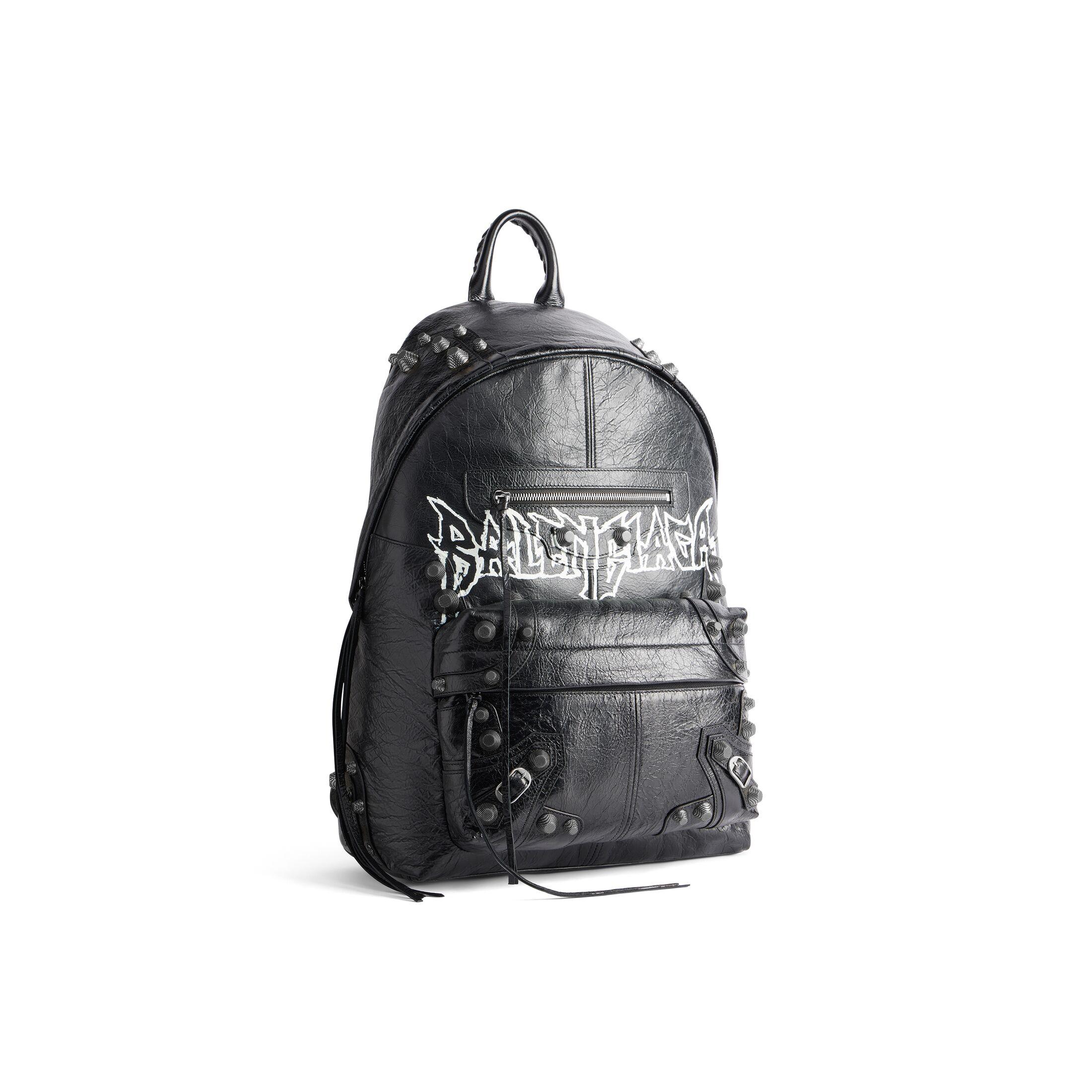 Túi Balenciaga Le Cagole Backpack Diy Metal Nam Đen