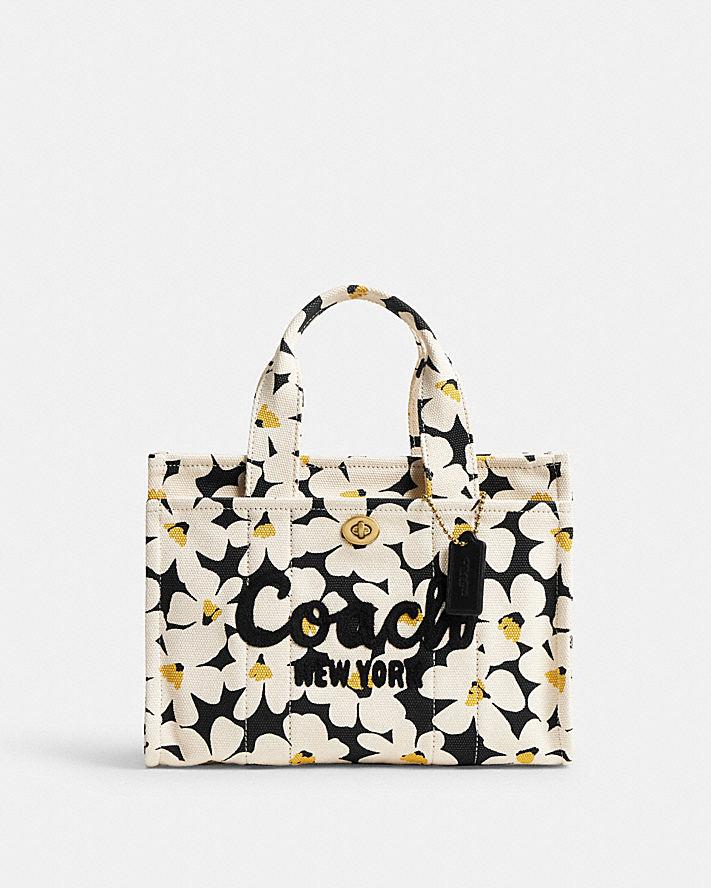 Túi Coach Cargo Tote 26 With Floral Print Nữ Trắng