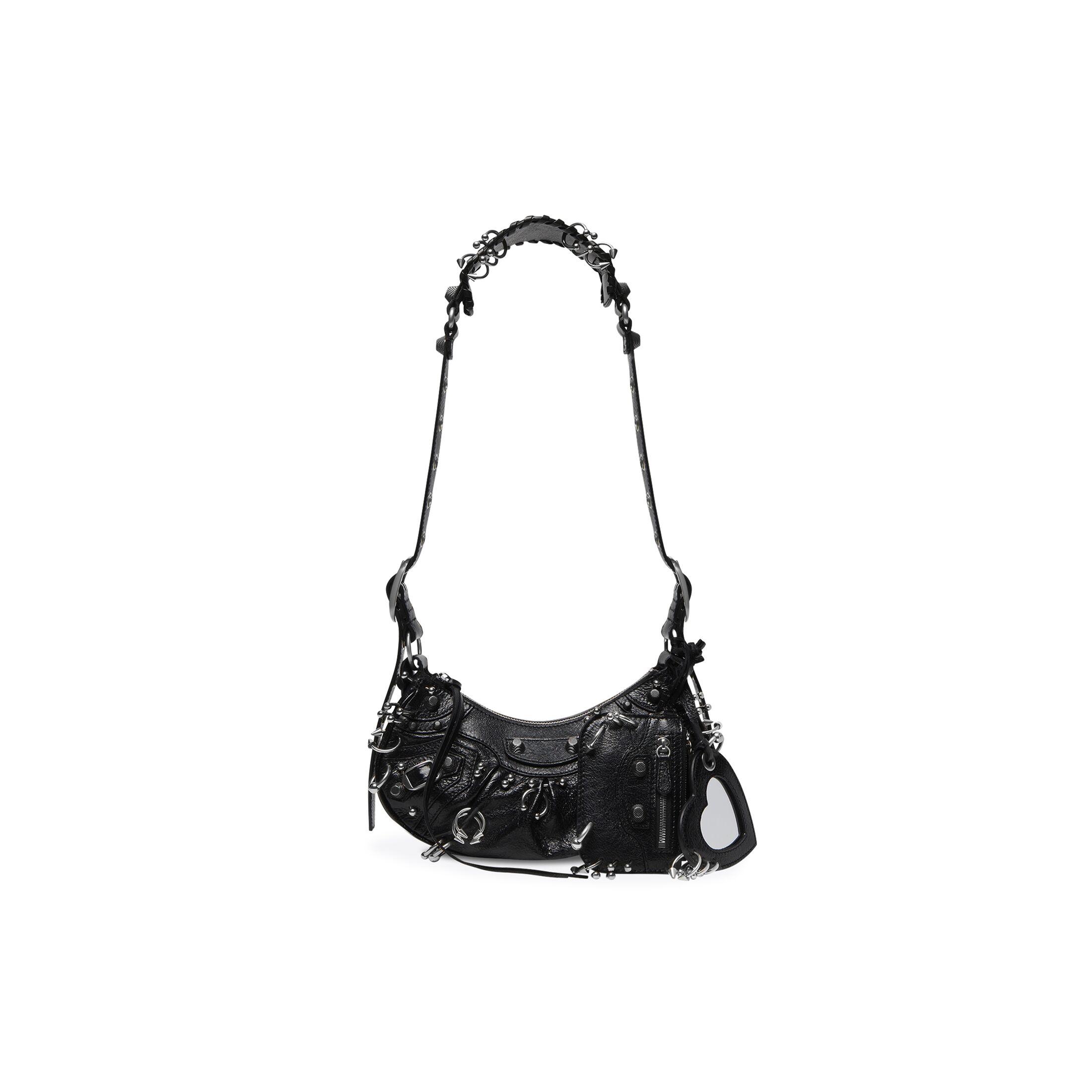 Túi Balenciaga Le Cagole Xs Shoulder Bag With Piercings Nữ Đen