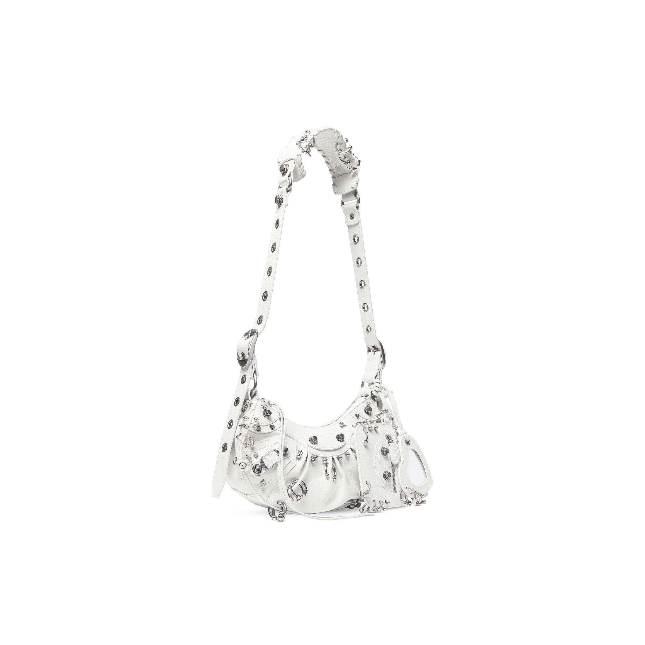 Túi Balenciaga Le Cagole Xs Shoulder Bag With Piercings Nữ Trắng