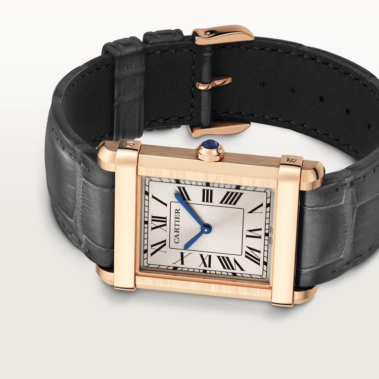 Đồng Hồ Cartier Tank Chinoise Watch Nam Hồng Xám