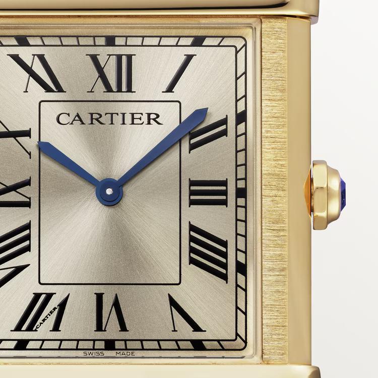 Đồng Hồ Cartier Tank Chinoise Watch Nam Vàng Đen