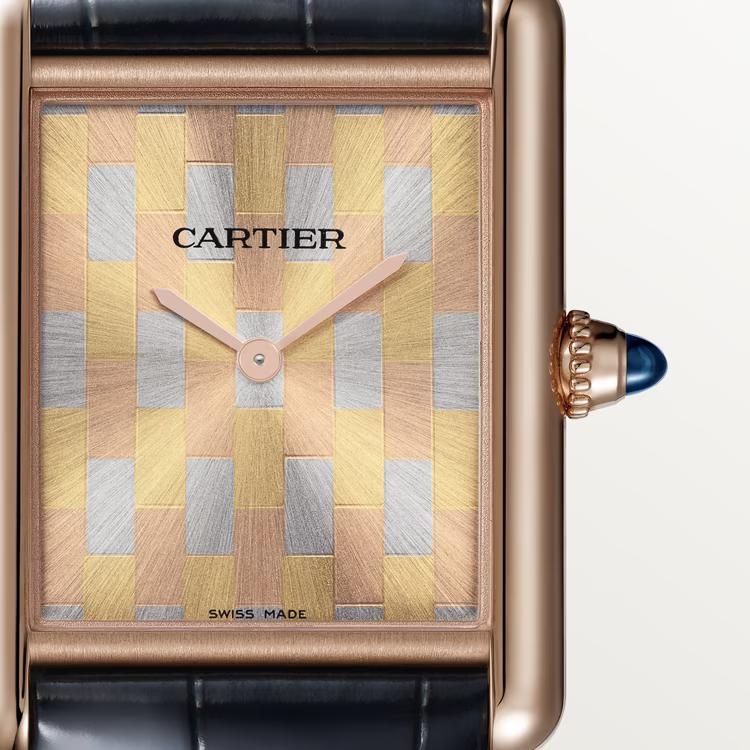 Đồng Hồ Cartier Tank Louis Cartier Watch Nữ Đen Be