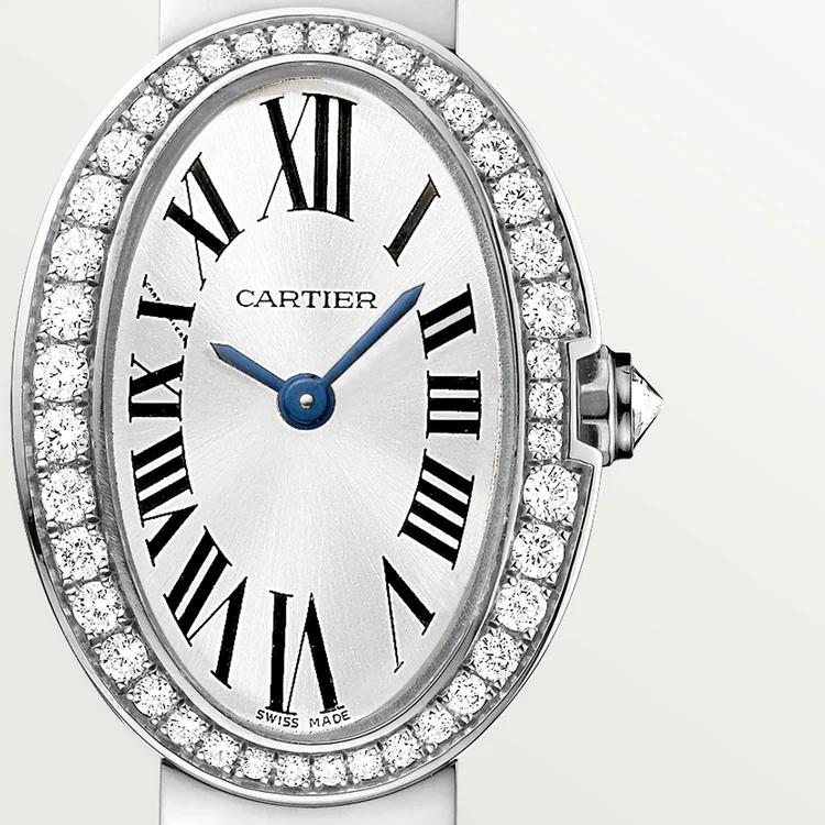 Đồng Hồ Cartier Mini Baignoire Watch Nữ Bạc