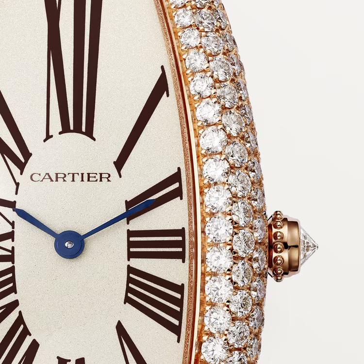 Đồng Hồ Cartier Baignoire Allongée Watch Nữ Nâu