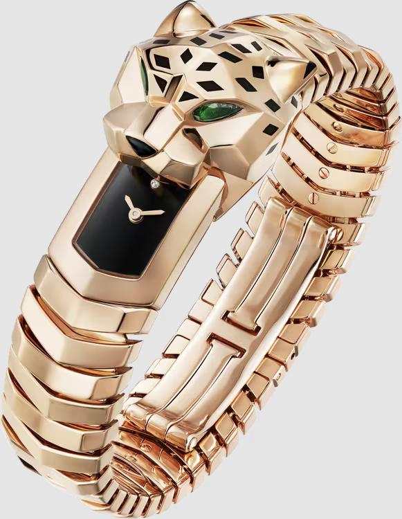 Đồng Hồ Cartier Panthère De Cartier Watch Panther Head And Case Nữ Vàng Hồng