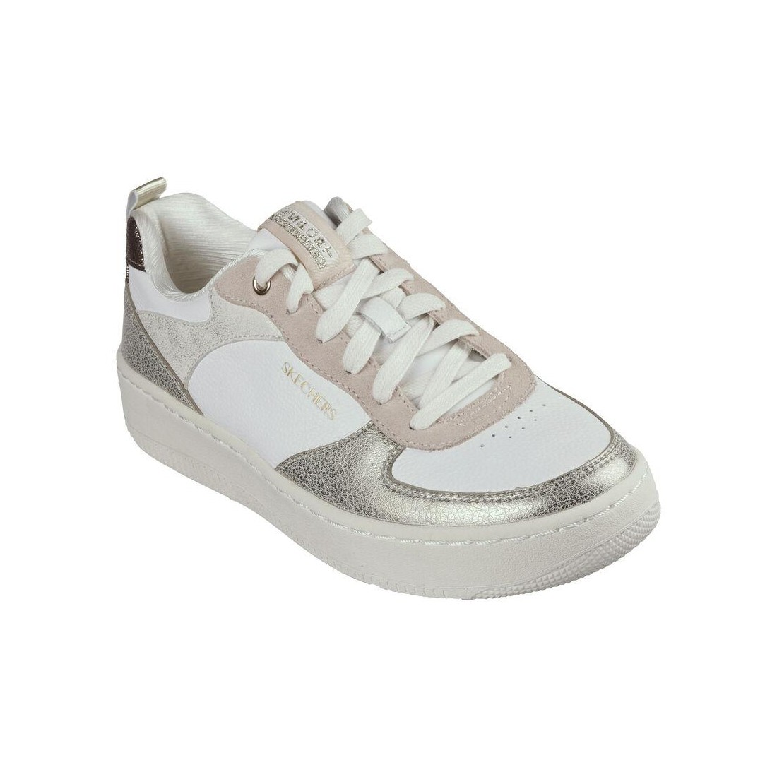 Giày Skechers Sport Court 92 - Sheer Shine Nữ Trắng Hồng