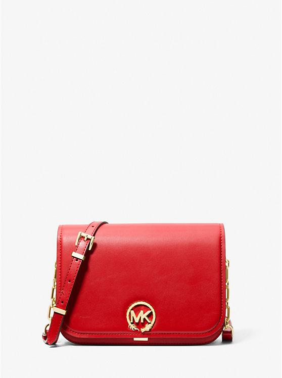 Túi Michael Kors New Year Delancey Medium Leather Messenger Bag Nữ Đỏ