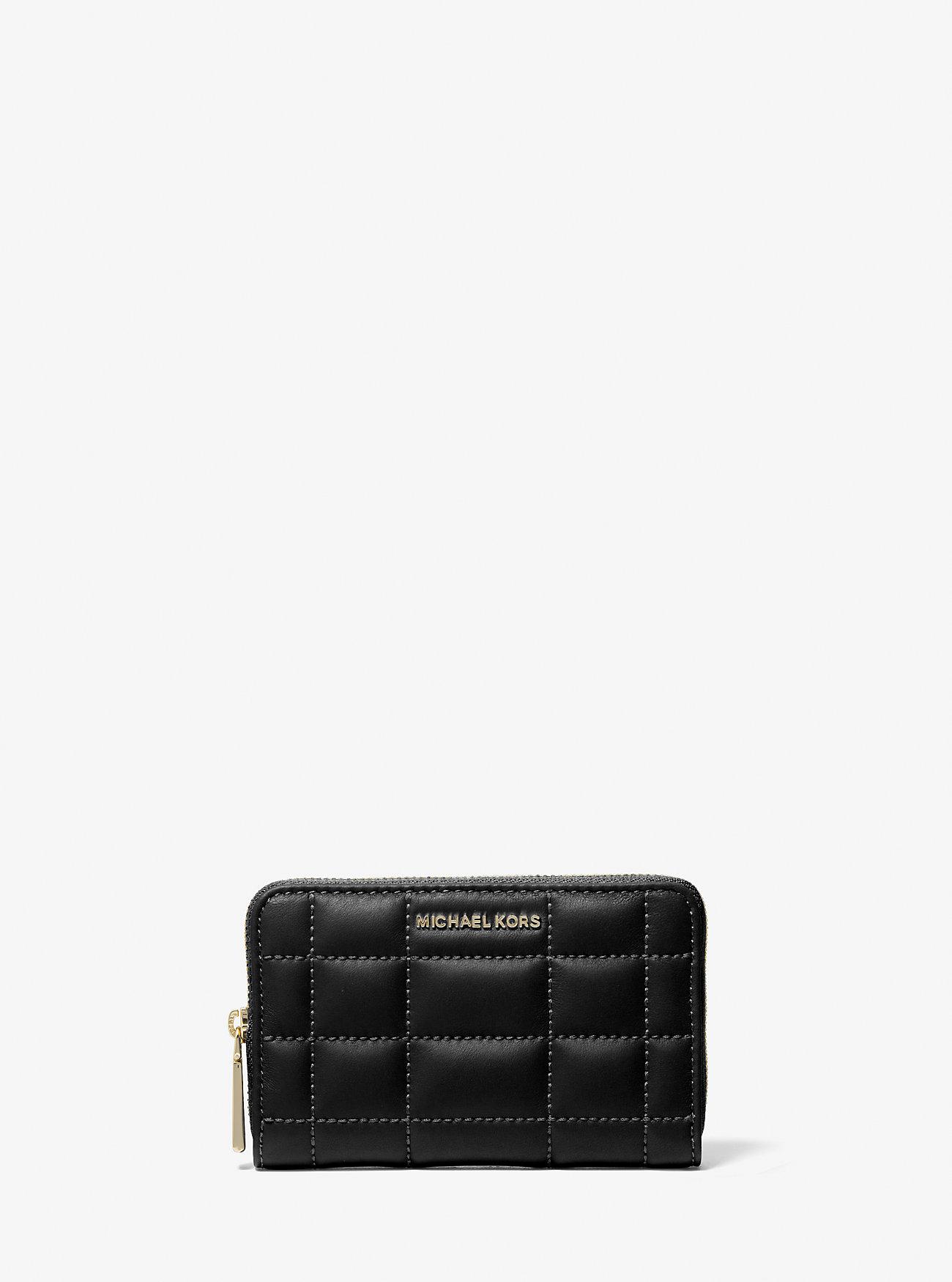 Túi Michael Kors Small Quilted Leather Wallet Nữ Đen