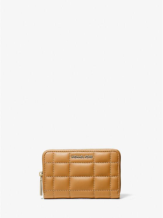 Túi Michael Kors Small Quilted Leather Wallet Nữ Nâu