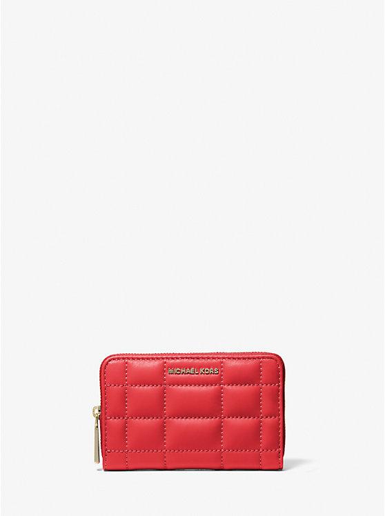 Túi Michael Kors Small Quilted Leather Wallet Nữ Đỏ