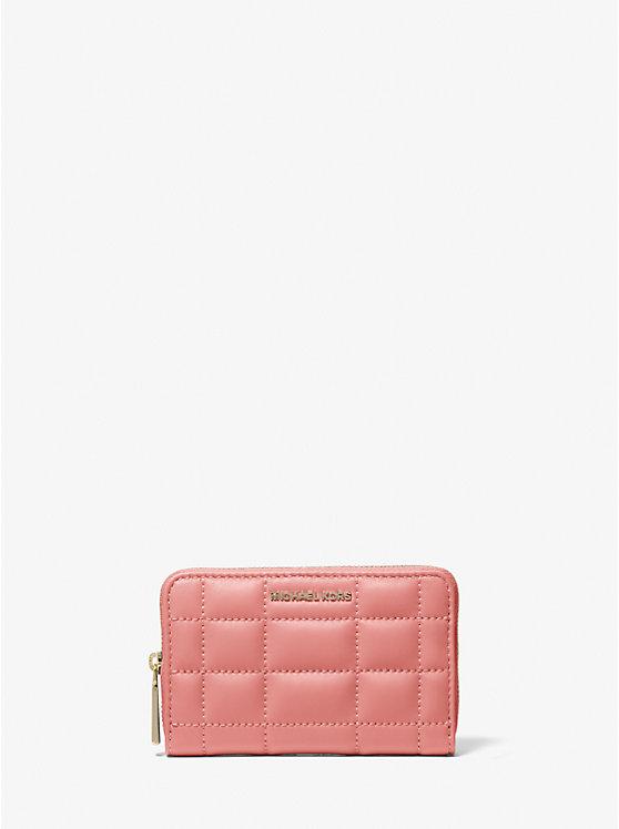 Túi Michael Kors Small Quilted Leather Wallet Nữ Hồng